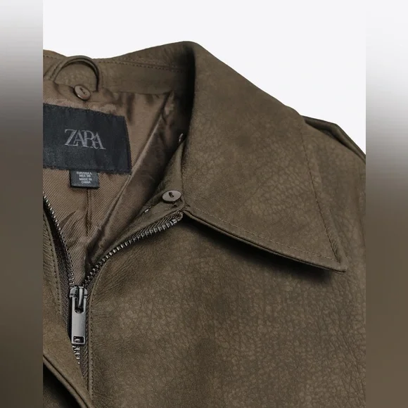 Zara women’s brown faux suede jacket size small - Picture 8 of 9